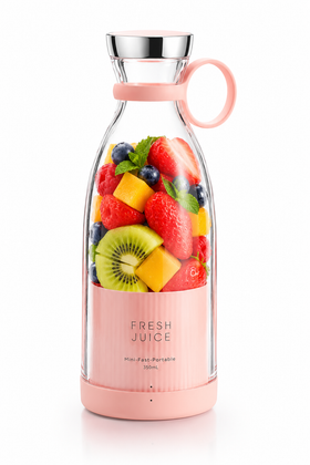 Portable USB Rechargeable Fresh Juice Blender Bottle | 6-Blade Mini Smoothie Maker |